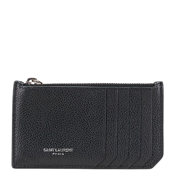 Saint Laurent Leather Case Black Pass - Picture 1 of 8
